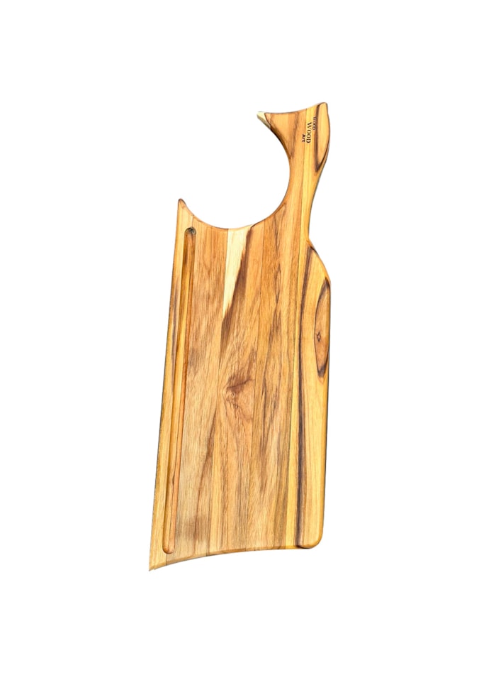 Tabua de Madeira Tratada - Formato Retangular Fino c/ Alça