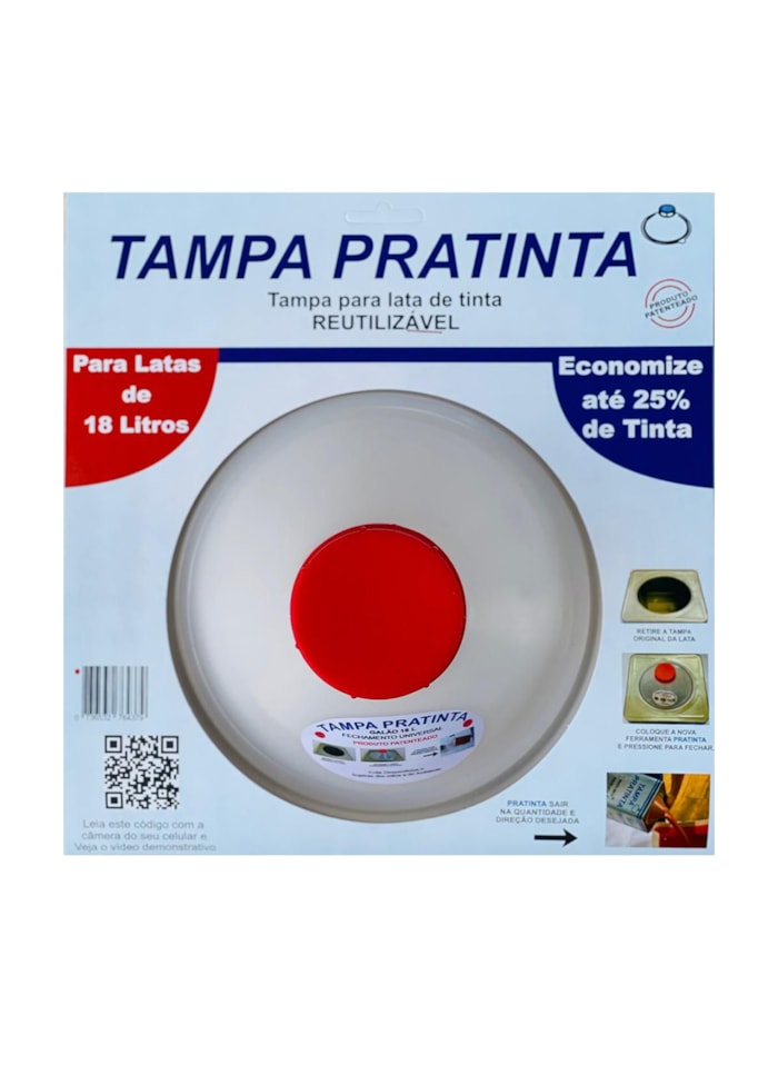 Tampa para tinta 18L Fechamento Universal Pratinta