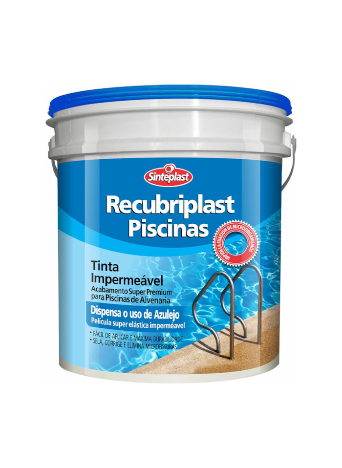 Tinta Acrilica Impermeável Recubriplast Piscinas Sinteplast 10L Azul