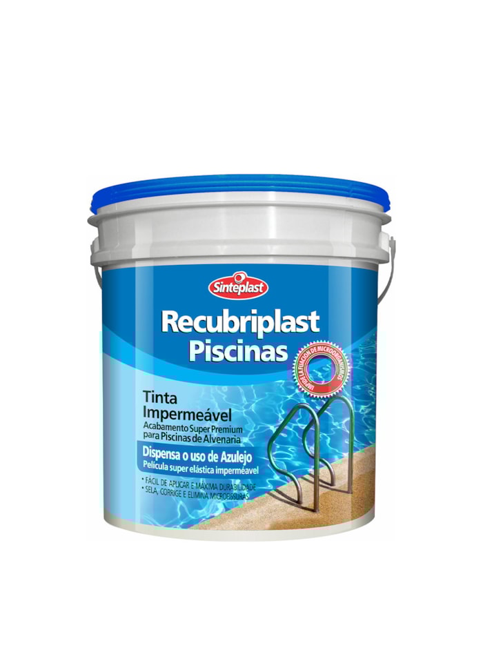 Tinta Acrilica Impermeável Recubriplast Piscinas Sinteplast 3,6L Azul