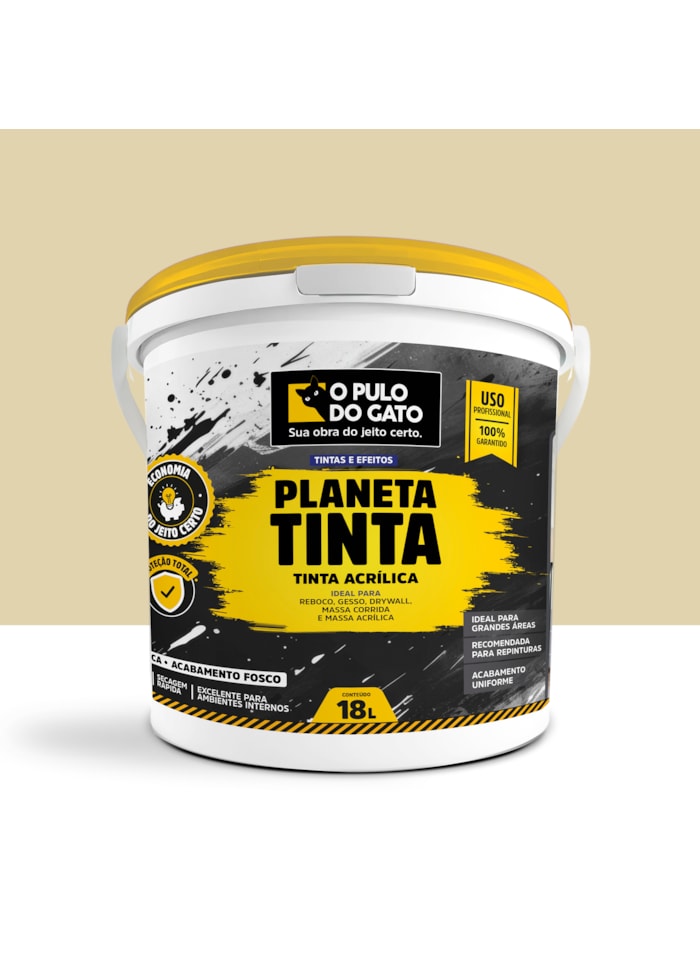 Tinta Acrílica Planeta Tinta 18L Areia Saturno - Pulo do Gato