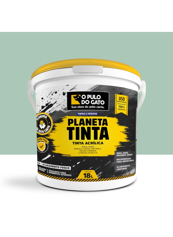 Tinta Acrílica Planeta Tinta 18L Verde Urano - Pulo do Gato