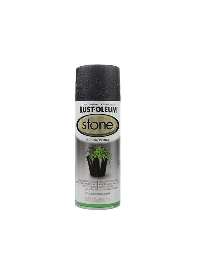 Tinta Spray Efeito Pedra Rust-Oleum 340G Preto