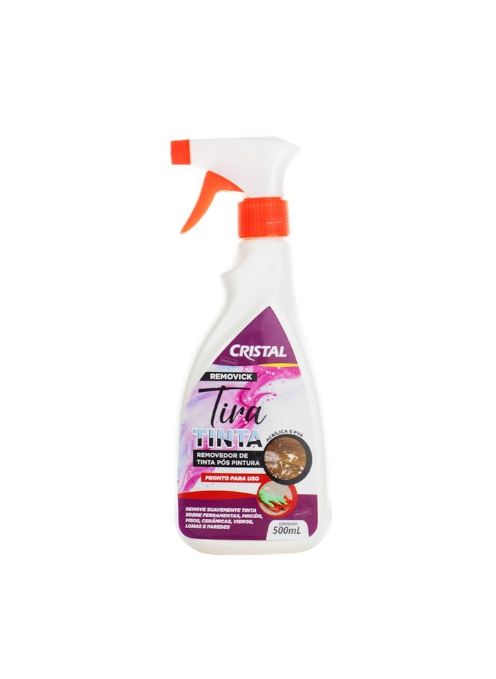 Tira Tintas Cristal, 500ml Incolor - Removedor de Tinta, Econômico e Multiuso