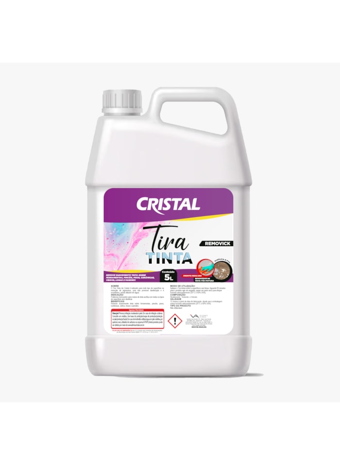 Tira Tintas Cristal, 5L Incolor - Removedor de Tinta, Econômico e Multiuso