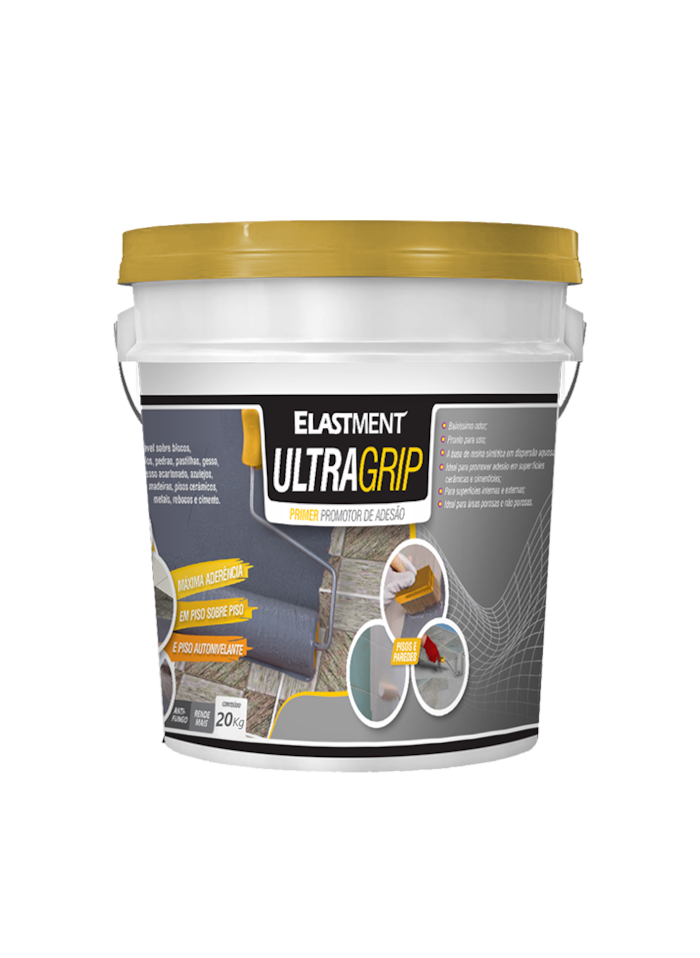 Ultragrip Elastment Primer Promotor de Aderência, 20KG Cinza - Fácil Aplicação