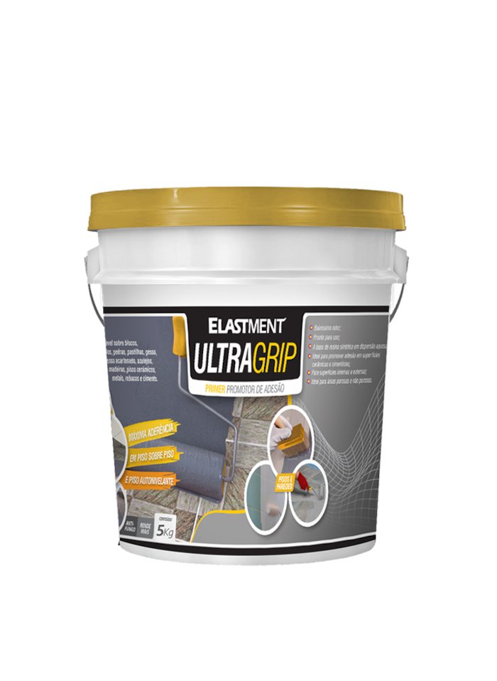 Ultragrip Elastment Primer Promotor de Aderência, 5KG Cinza - Fácil Aplicação