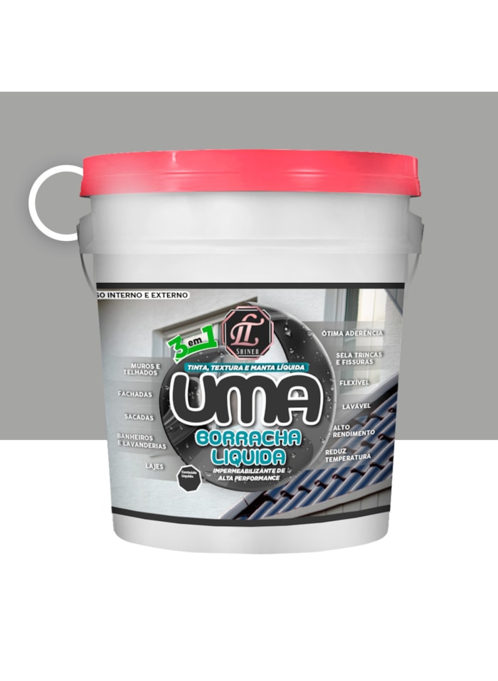 Uma Borracha 3 em 1 LT Shine, 20KG Elefante - Elastomérico, Impermeabilizante