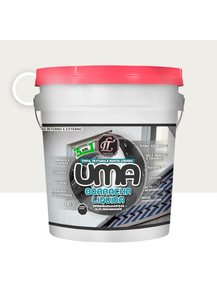 Uma Borracha 3 em 1 LT Shine, 20KG Gelo - Elastomérico, Impermeabilizante