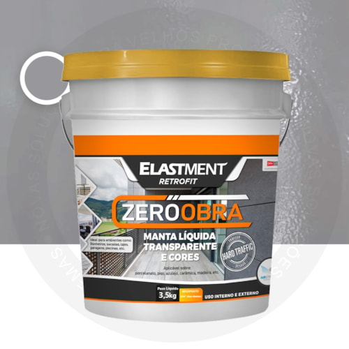 Verniz Pu Manta Líquida Zero Obra Elastment 3,5KG Fosco Prata