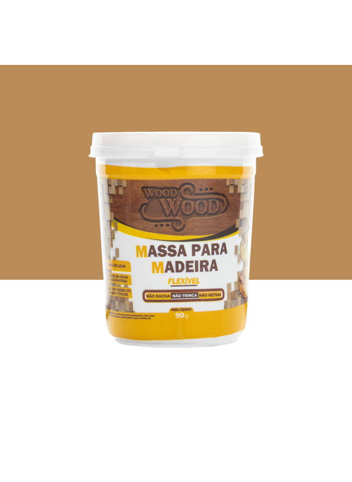 Wood Wood Massa Flex Reparo Fácil para Madeira 90G Castanho
