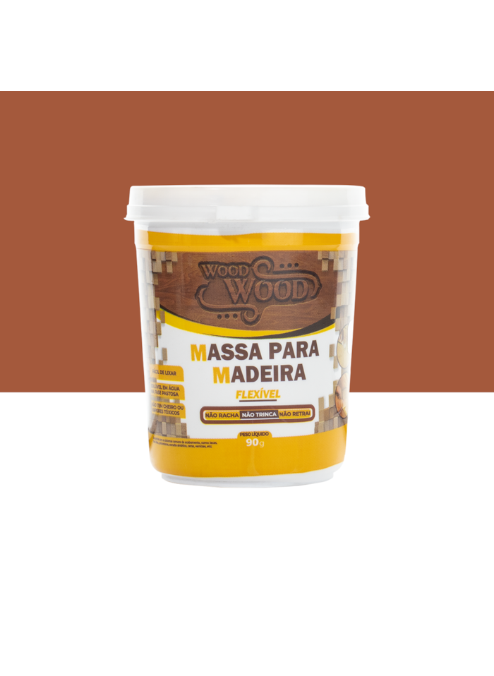 Wood Wood Massa Flex Reparo Fácil para Madeira 90G Jatobá