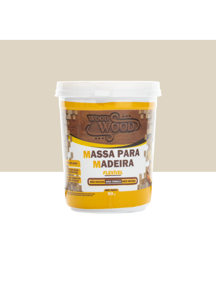 Wood Wood Massa Flex Reparo Fácil para Madeira 90G Marfim