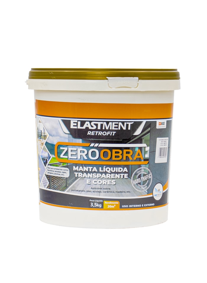 Zero Obra Elastment Verniz Pu Manta Líquida, 3,5KG Fosco Incolor - Resistente a Produtos Químicos, Fácil Limpeza