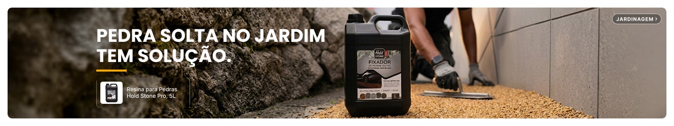 HOLD STONE RESINA PARA PEDRAS PRO | Fixa pedras e granilhas em piso drenante para jardins, calçadas e estacionamentos