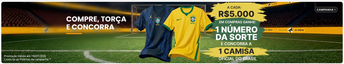 CONCORRA A 1 CAMISA OFICIAL DO BRASIL | Em Compras Acima de R$5.000