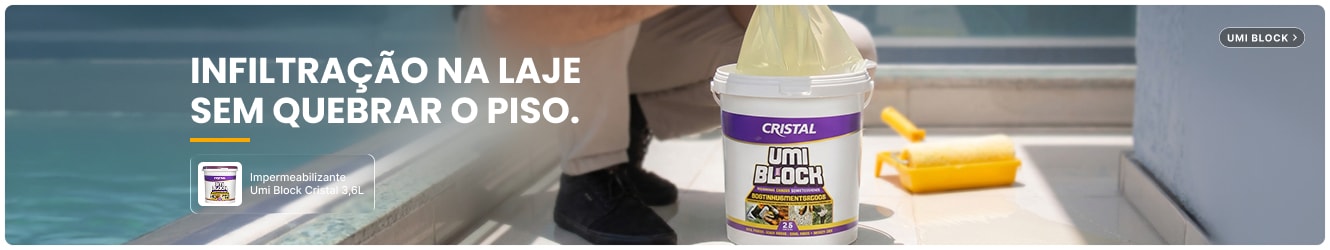 UMI BLOCK CRISTAL | Infiltração na laje sem quebrar o piso.