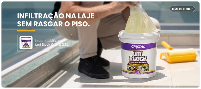 UMI BLOCK CRISTAL | Infiltração na laje sem quebrar o piso.