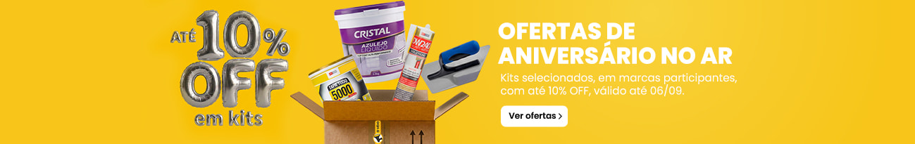 Ofertas de aniversário: kits selecionados com até 10% OFF